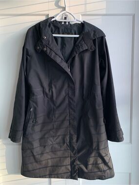 Patagonia Black Hooded Trench Coat